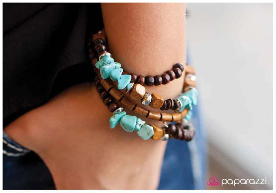 Pulsera Paparazzi ~ Serenidad en espiral - Azul