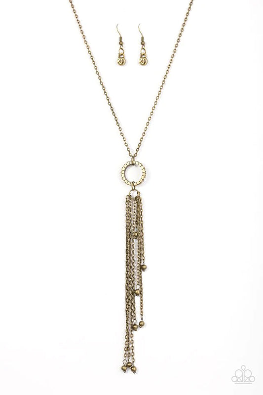 Paparazzi Necklace ~ Sparkling Crescendo - Brass