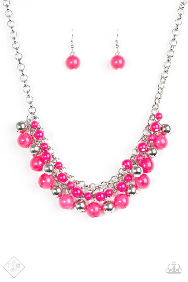 Paparazzi Necklace ~ For The Love Of Fashion - Pink