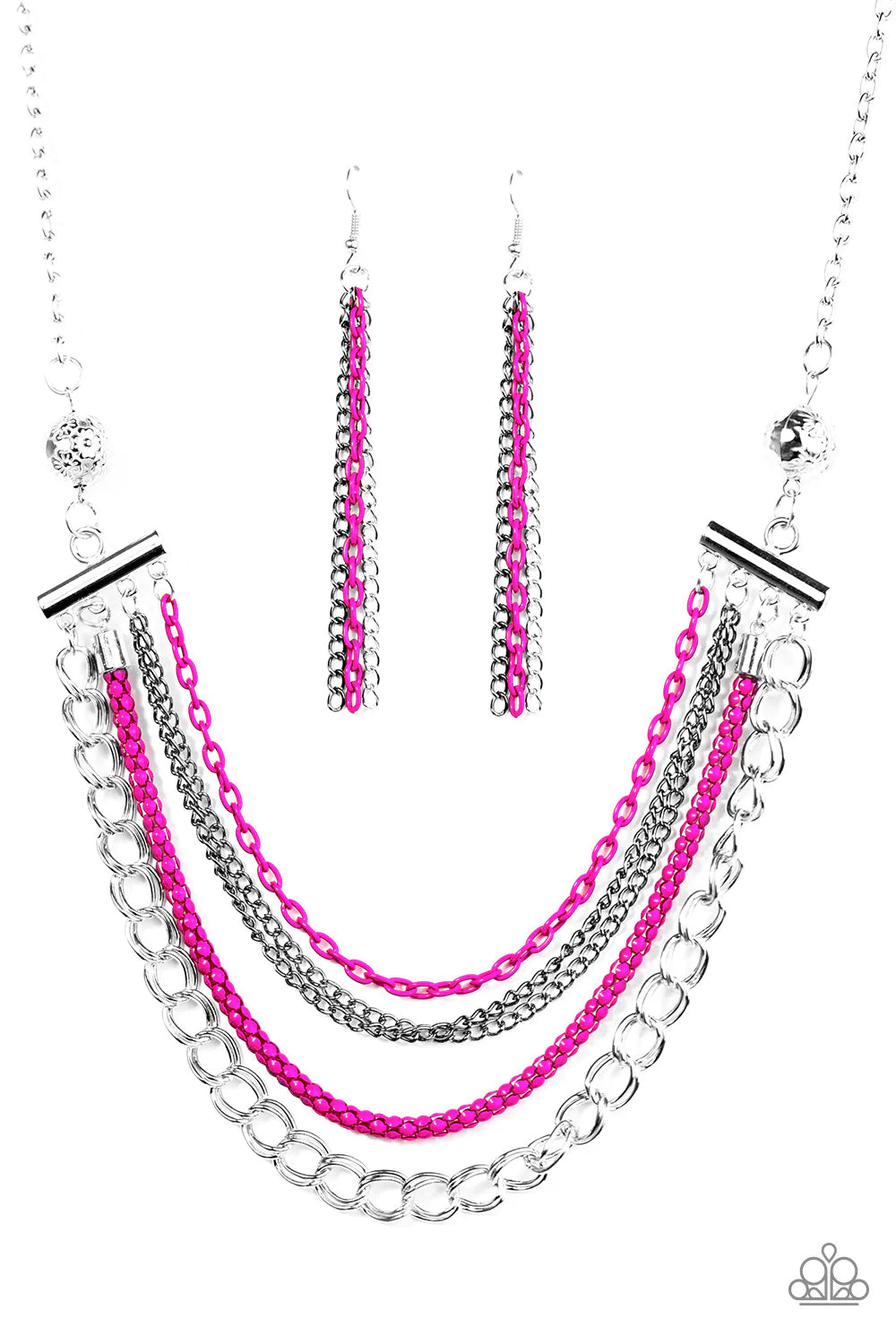 Paparazzi Necklace ~ High-Intensity - Pink