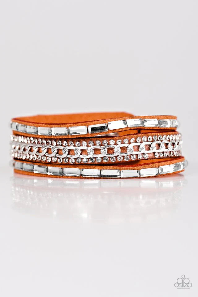 Pulsera Paparazzi ~ Girl Hustle - Naranja