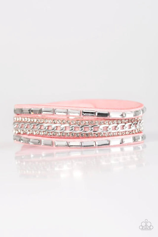 Pulsera Paparazzi ~ Girl Hustle - Rosa