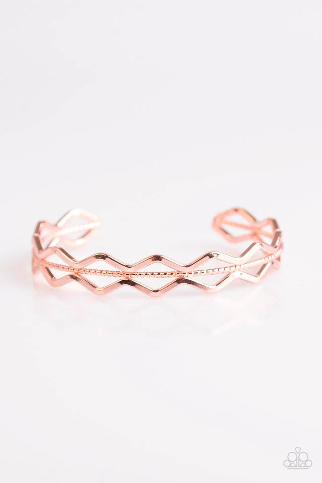 Paparazzi Bracelet ~ Catch The Next Wave - Copper