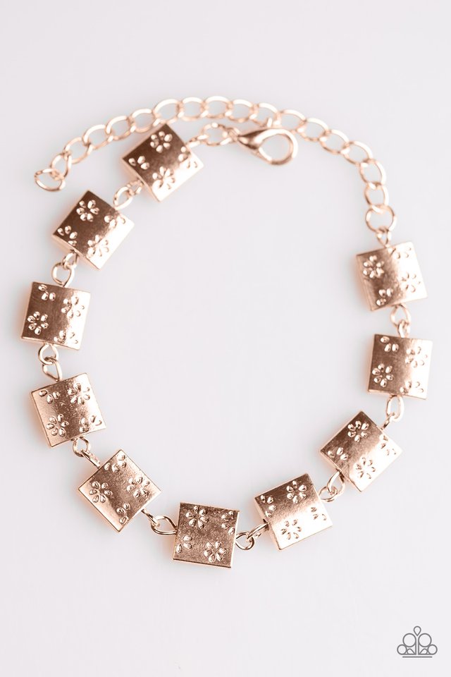 Paparazzi Bracelet ~ Secret GARDENIA - Rose Gold