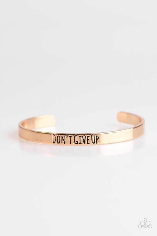 Paparazzi Bracelet ~ Dont Give Up - Gold