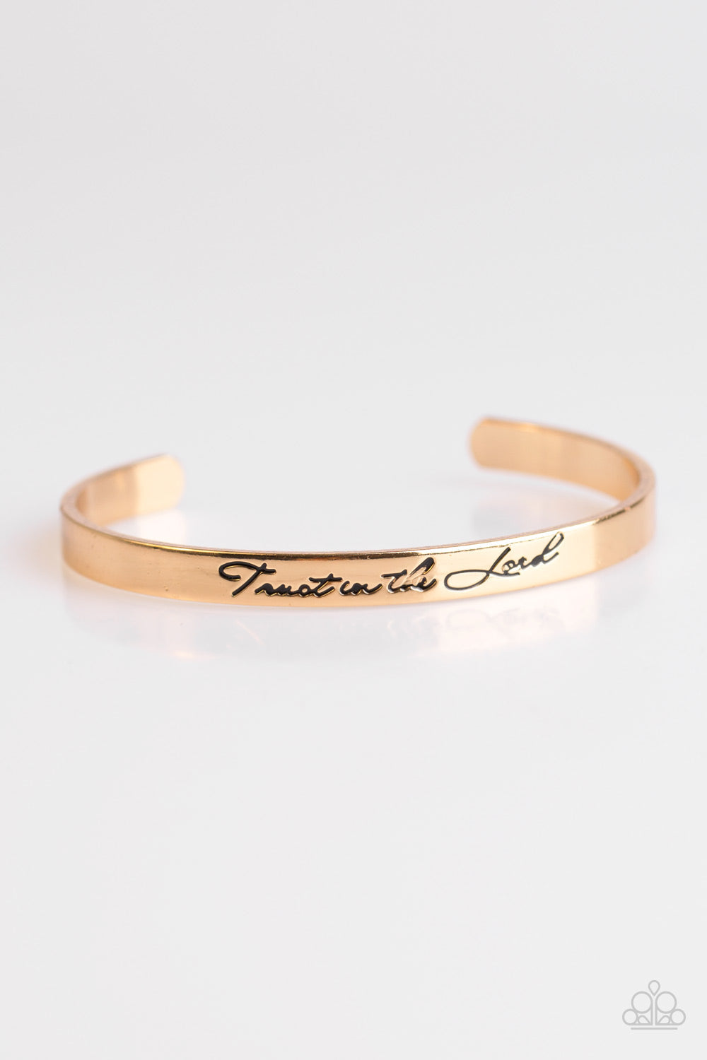 Paparazzi Bracelet ~ Blessed Is The One Who Trusts - Gold