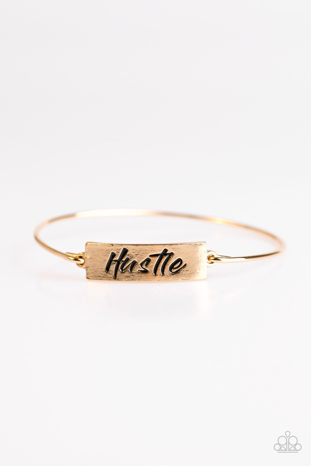 Paparazzi Bracelet ~ Hustle Hard - Gold