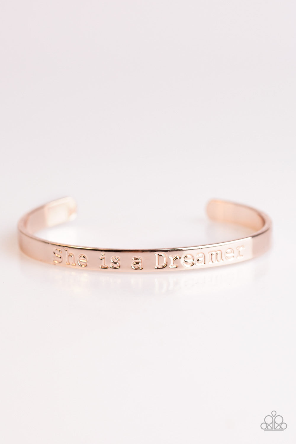 Pulsera Paparazzi ~ She Is A Dreamer - Oro rosa