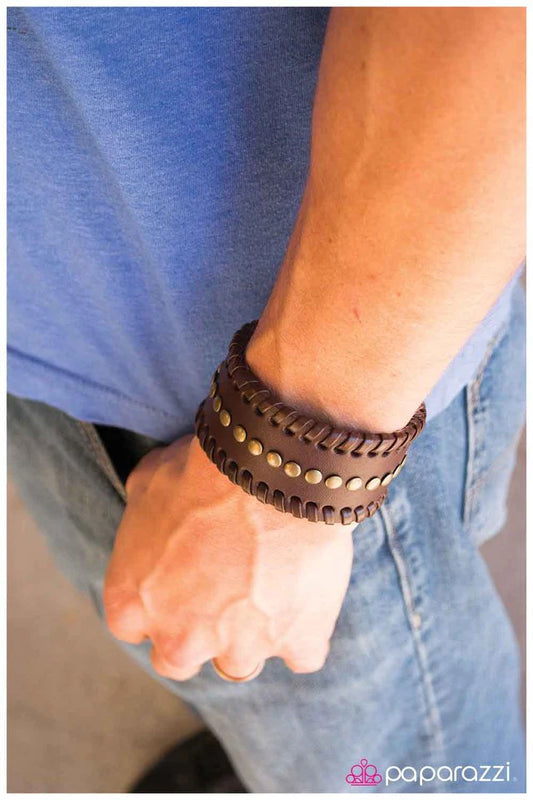 Paparazzi Bracelet ~ Living On the Edge - Brown