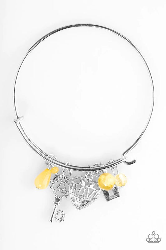 Paparazzi Bracelet ~ Locked On - Yellow