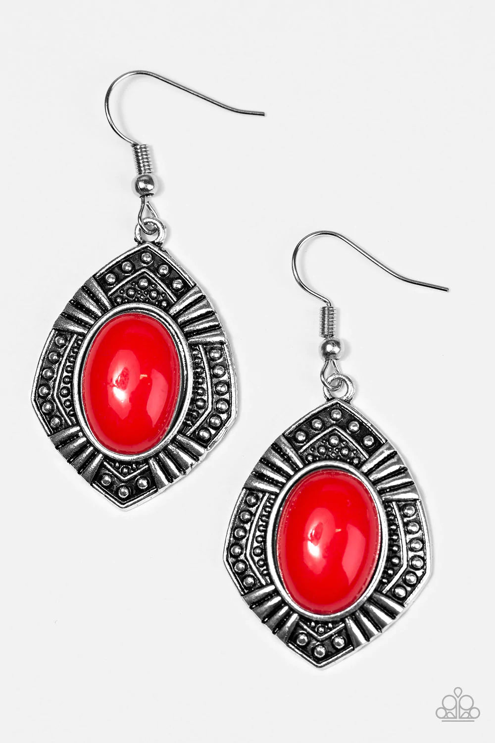 Paparazzi Earring ~ Tribal Trend - Red