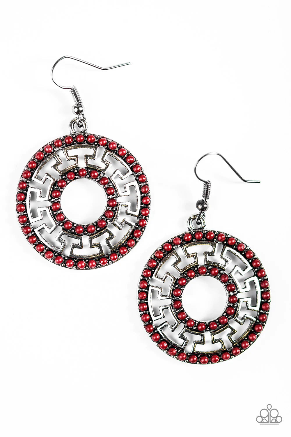 Paparazzi Earring ~ She Is A-MAZE-ing! - Red