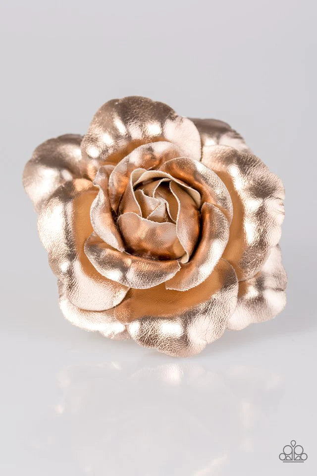 Paparazzi Hair Accessories ~ PETAL To The Metal - Rose Gold