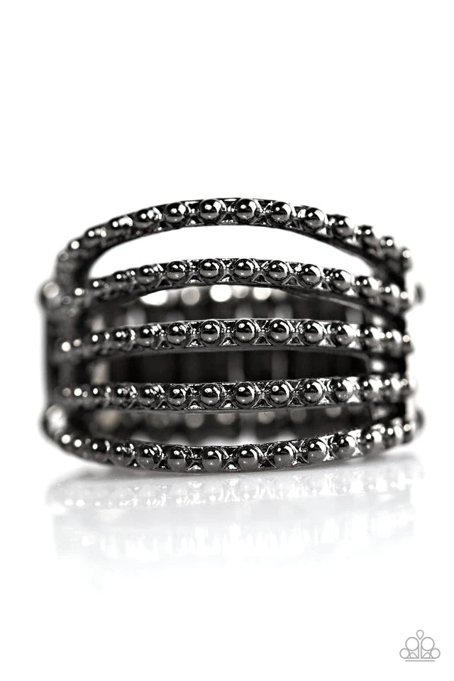 Paparazzi Ring ~ Ready or DOT - Black