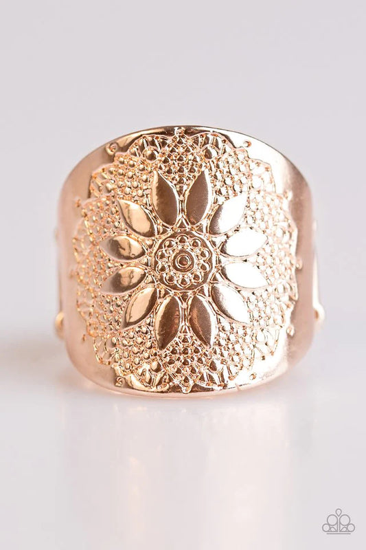 Paparazzi Ring ~ Country Groves - Rose Gold
