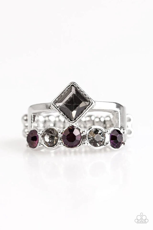 Paparazzi Ring ~ Gone With The Glitter - Purple