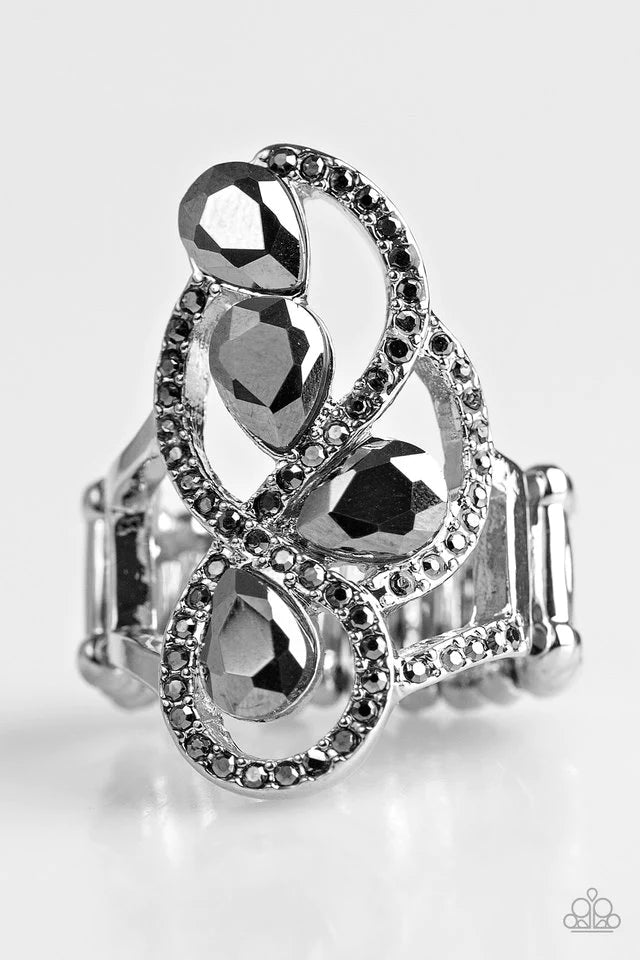 Paparazzi Ring ~ Wall Street Princess Silver Paparazzi Jewelry Online Store 