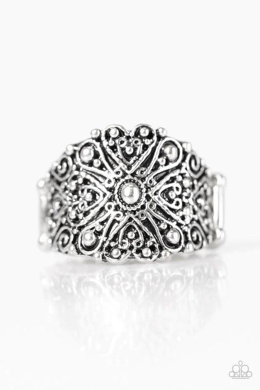 Paparazzi Ring ~ Radiantly Rustic - Silver
