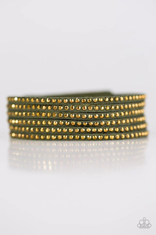 Pulsera Paparazzi ~ Rustically Radiant - Verde