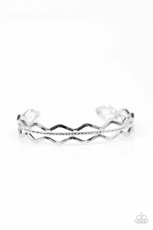 Paparazzi Bracelet ~ Catch The Next Wave - Silver