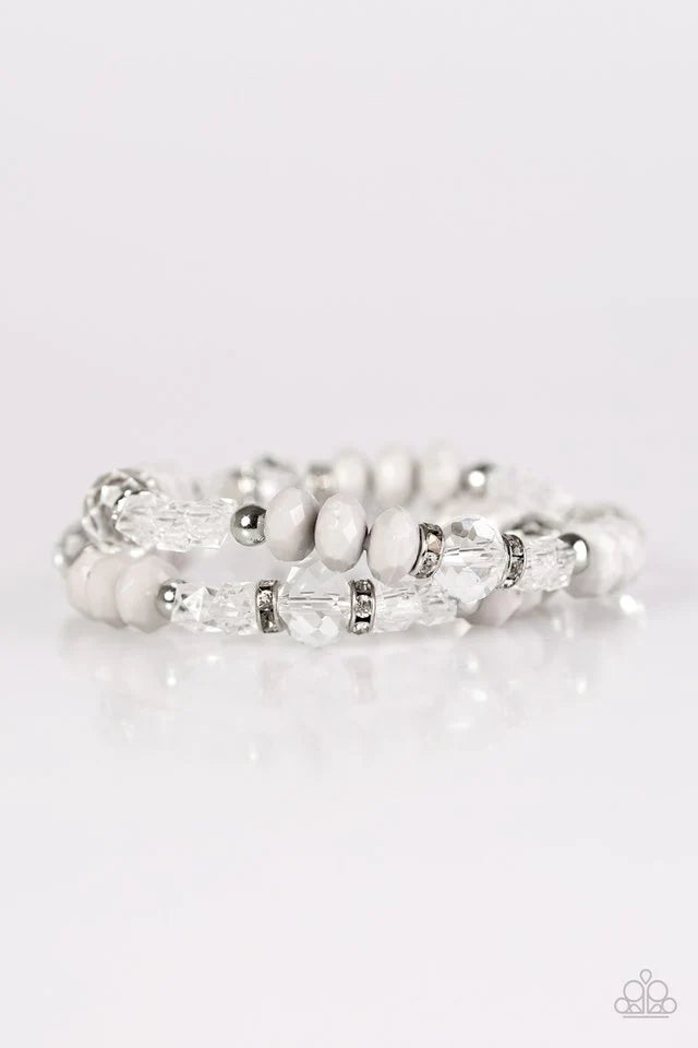 Paparazzi Bracelet ~ A Midsummer Nights GLEAM - Silver