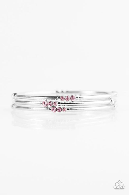 Pulsera Paparazzi ~ Glitter Is My Basic - Rosa