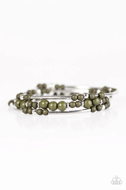 Pulsera Paparazzi ~ Twisting Tranquility - Verde