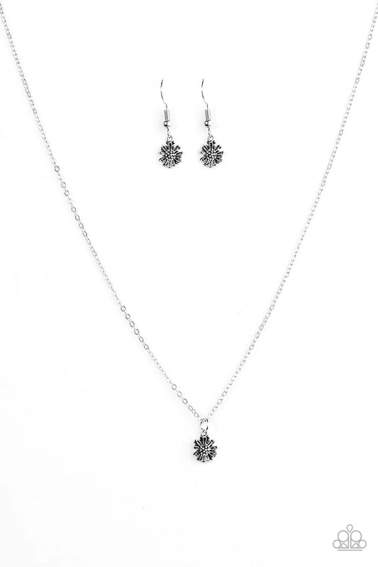Paparazzi Necklace ~ Carnation Coronation - Silver