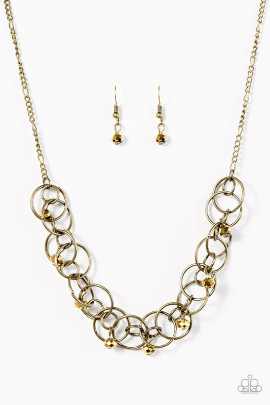 Paparazzi Necklace ~ You Cant Handle The Sparkle! - Brass