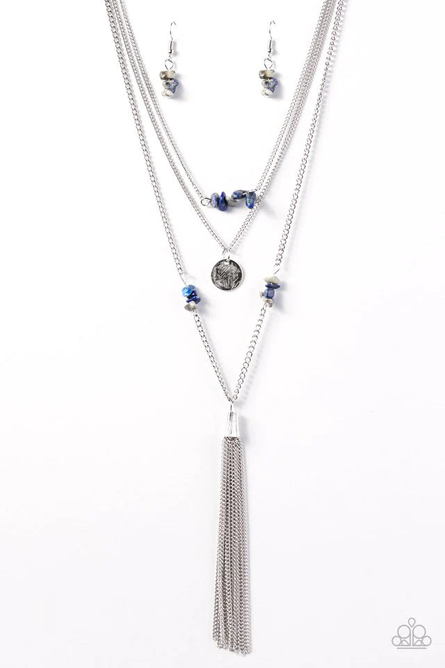 Paparazzi Necklace ~ River Rock Rio - Blue