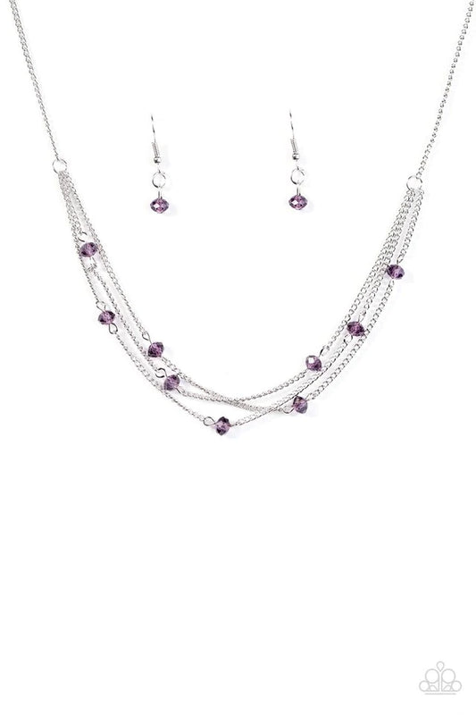 Paparazzi Necklace ~ Sparkle Brilliantly - Purple