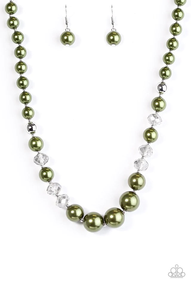 Paparazzi Necklace ~ GLAM Straight! - Green