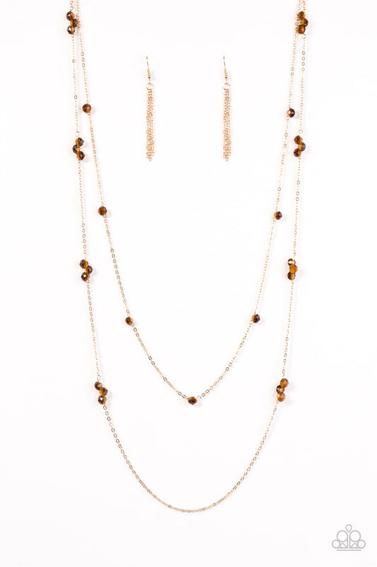 Paparazzi Necklace ~ Swag and Sparkle - Brown