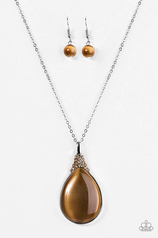 Paparazzi Necklace ~ Timelessly Tranquil - Brown