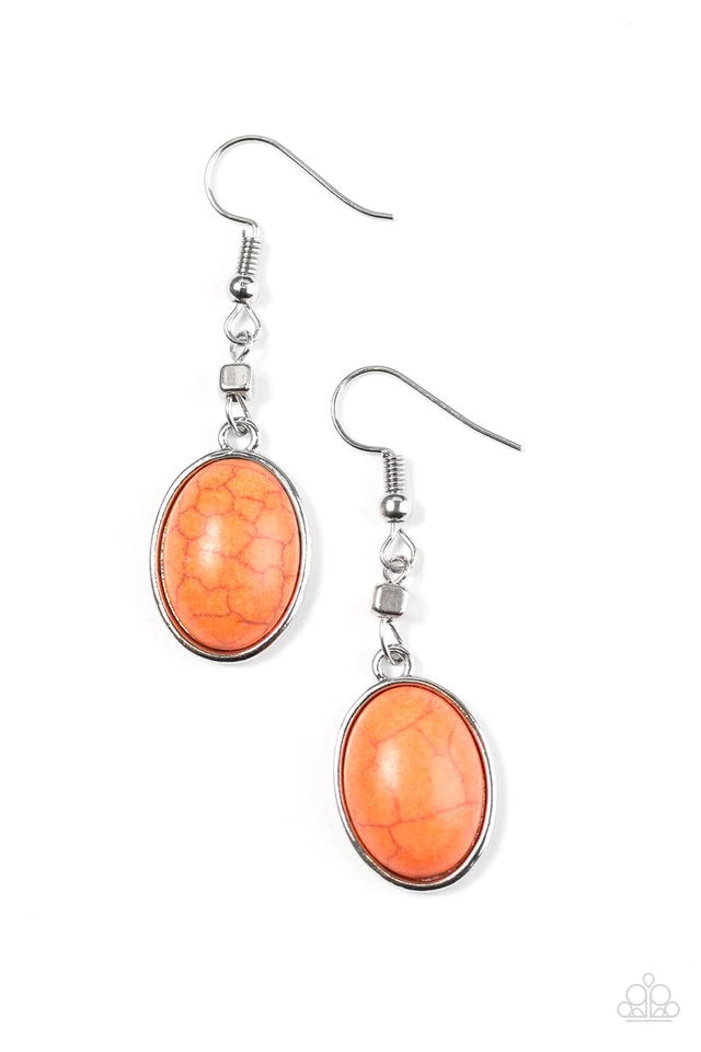 Paparazzi Earring ~ Back To The SANDSTONE Age - Orange