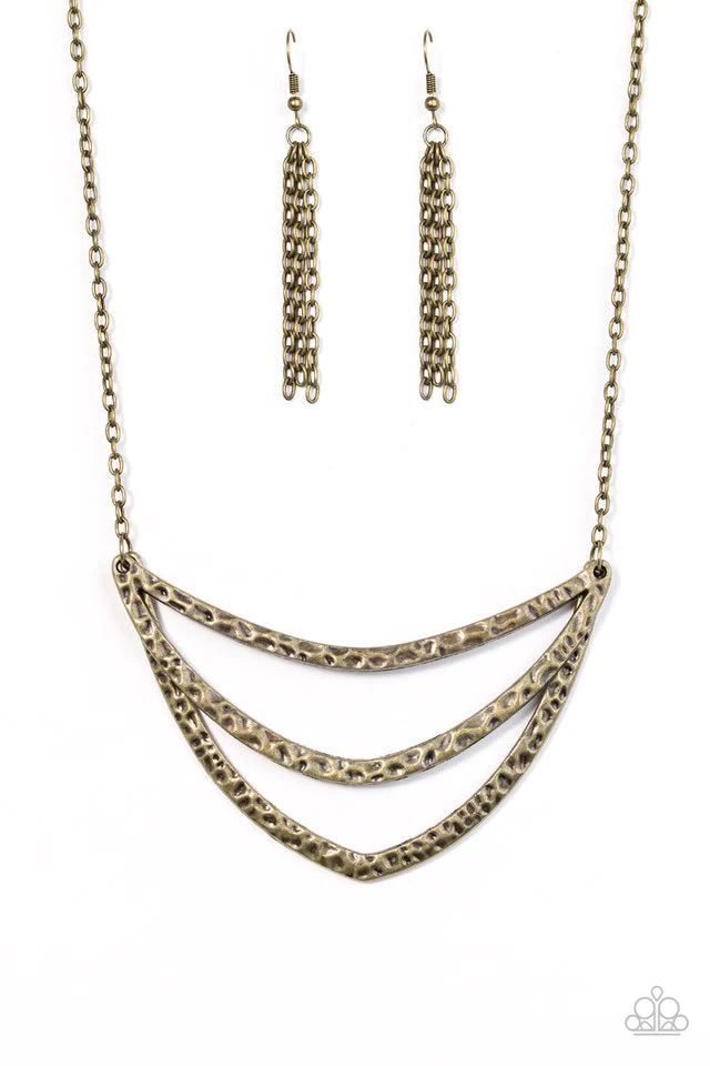 Paparazzi Necklace ~ Jungle Rumble - Brass