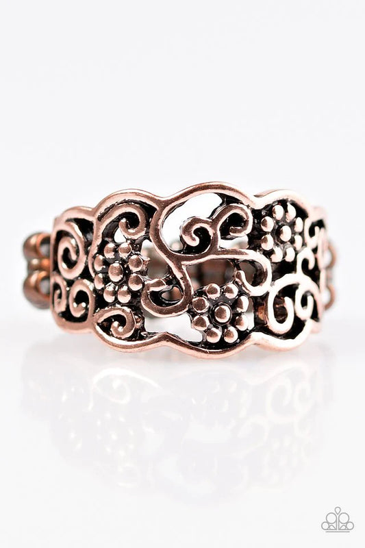 Paparazzi Ring ~ Wild About Wildflowers - Copper