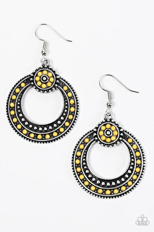 Paparazzi Earring ~ Colorful Coasts - Yellow