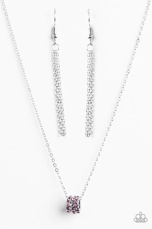 Paparazzi Necklace ~ Sparkle Etiquette - Purple