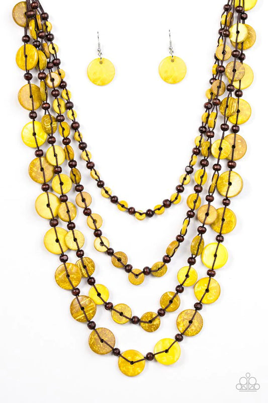 Paparazzi Necklace ~ Fiji Flair - Yellow