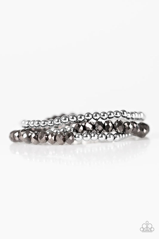 Pulsera Paparazzi ~ SHEEN One, SHEEN Them All - Plata