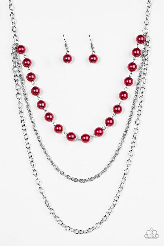 Paparazzi Necklace ~ Right On The Money - Red