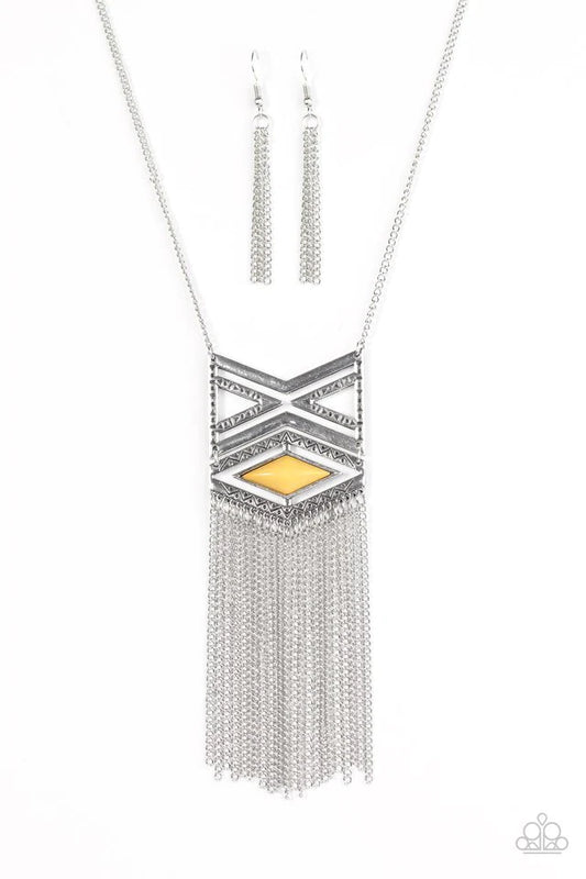 Paparazzi Necklace ~ TRIBAL By Fire - Yellow
