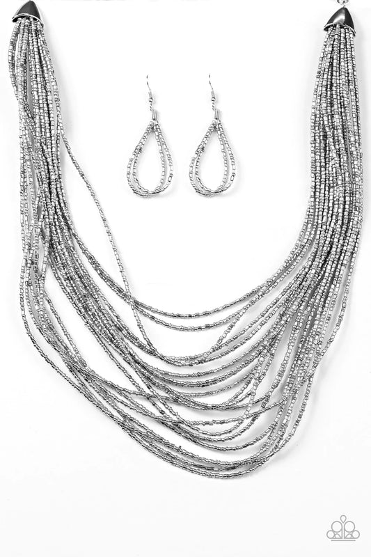 Paparazzi Necklace ~ Ice Age Radiance - Silver