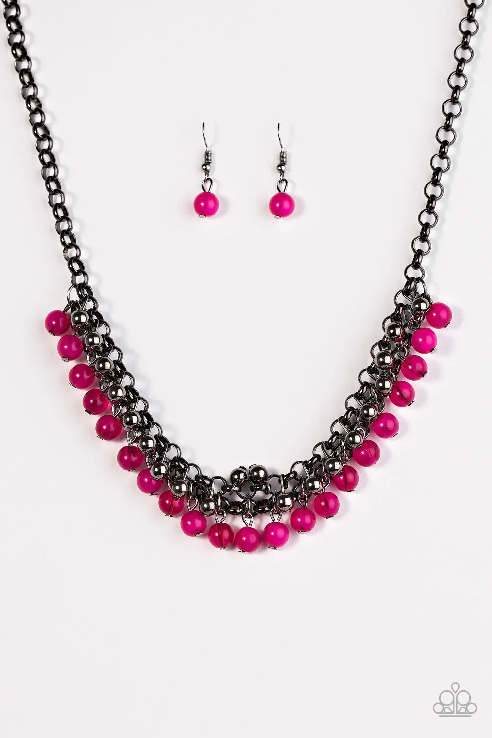 Paparazzi Necklace ~ Coyly Colorful - Pink