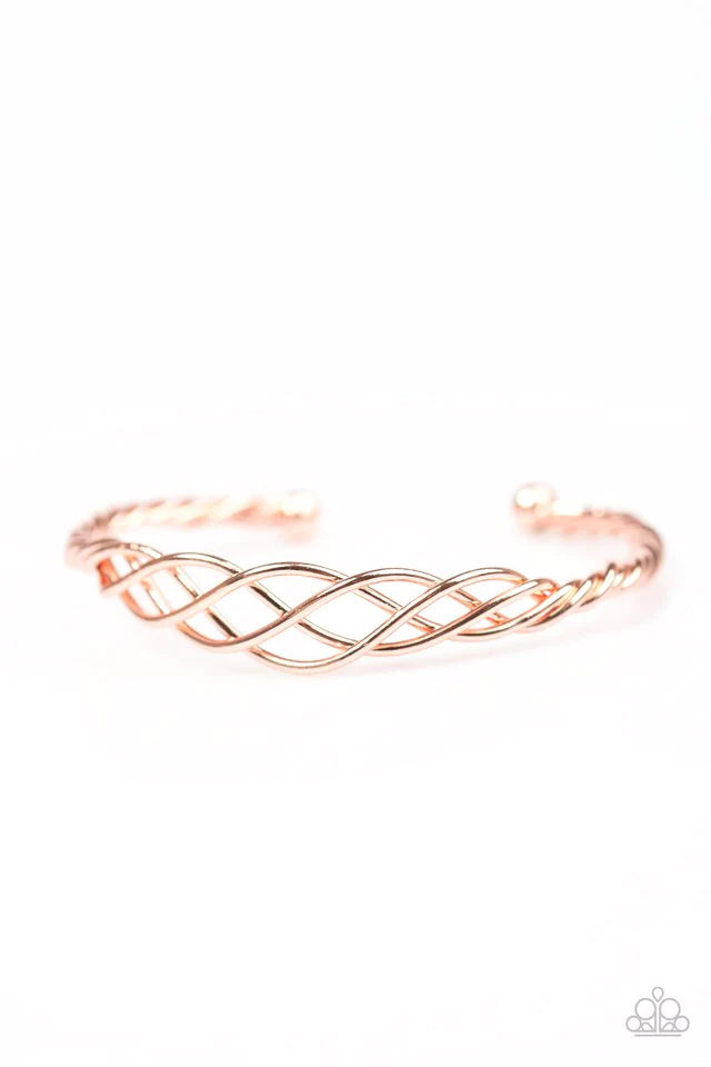 Paparazzi Bracelet ~ Metro Melody - Rose Gold