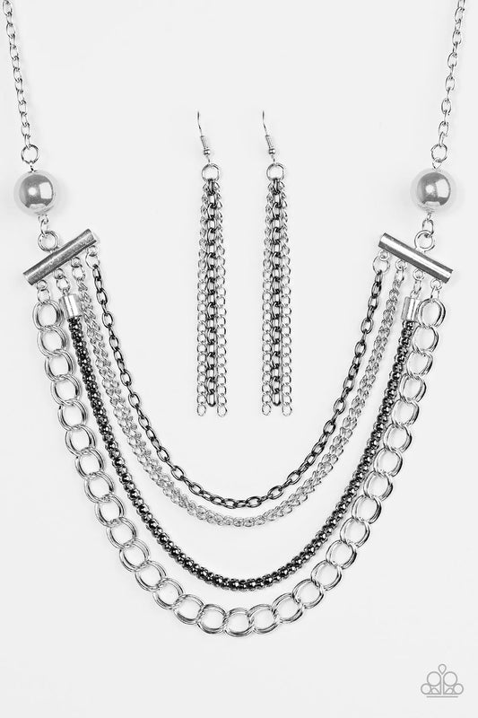 Paparazzi Necklace ~ Intensely Intense - Silver