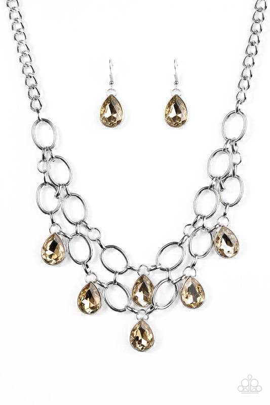 Paparazzi Necklace ~ Show-Stopping Shimmer - Brown