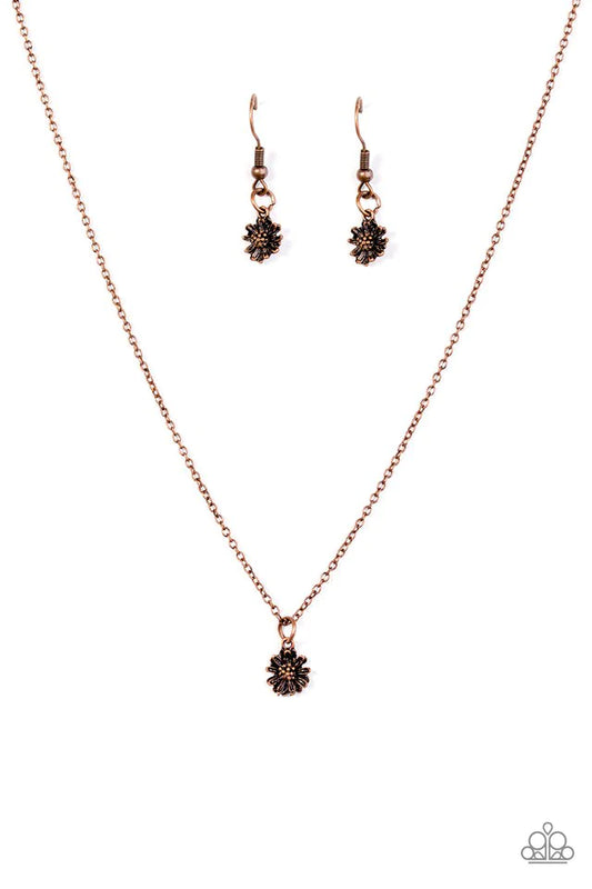 Paparazzi Necklace ~ Carnation Coronation - Copper