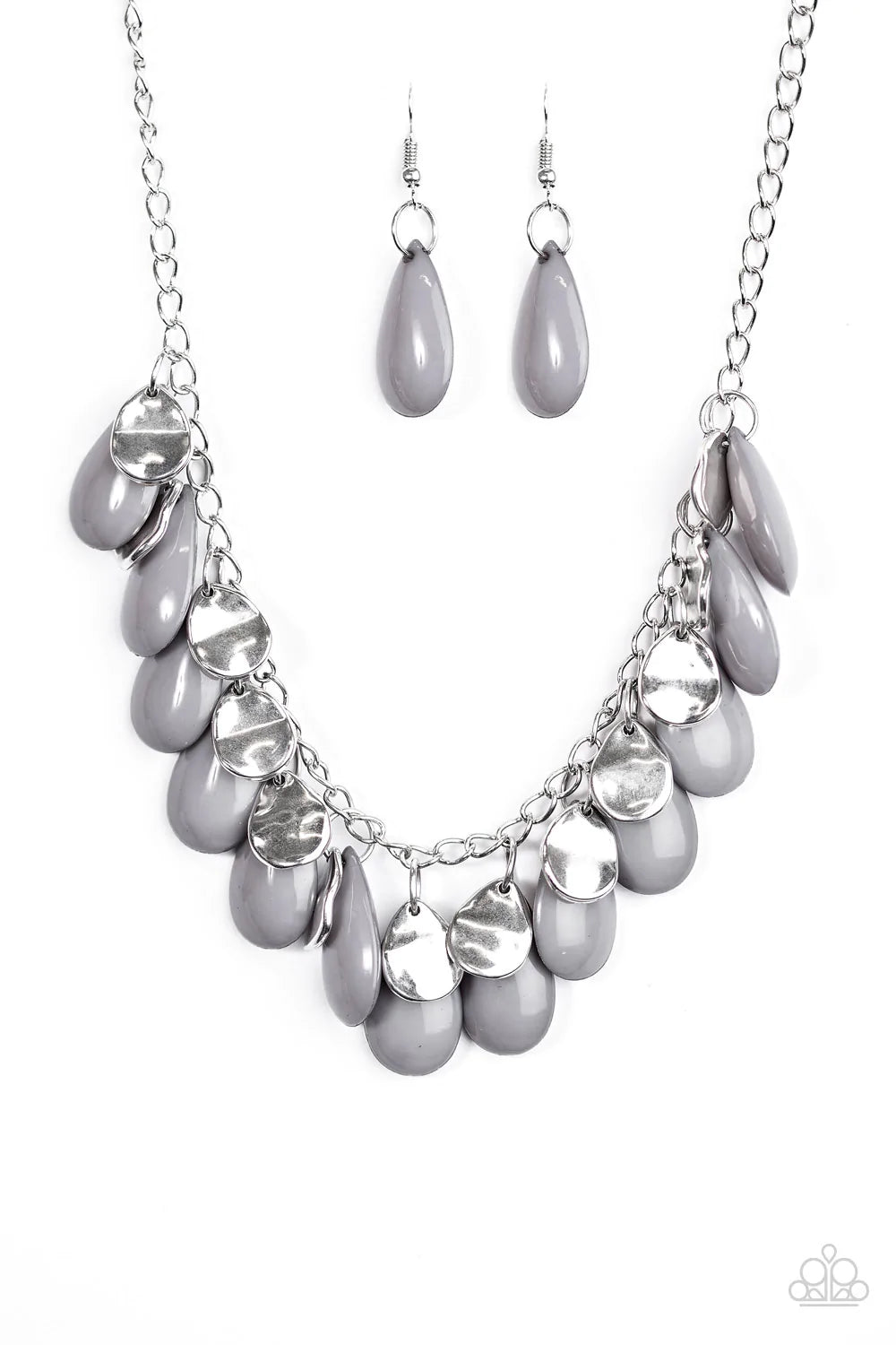 Collar Paparazzi ~ Tormenta tropical - Plata